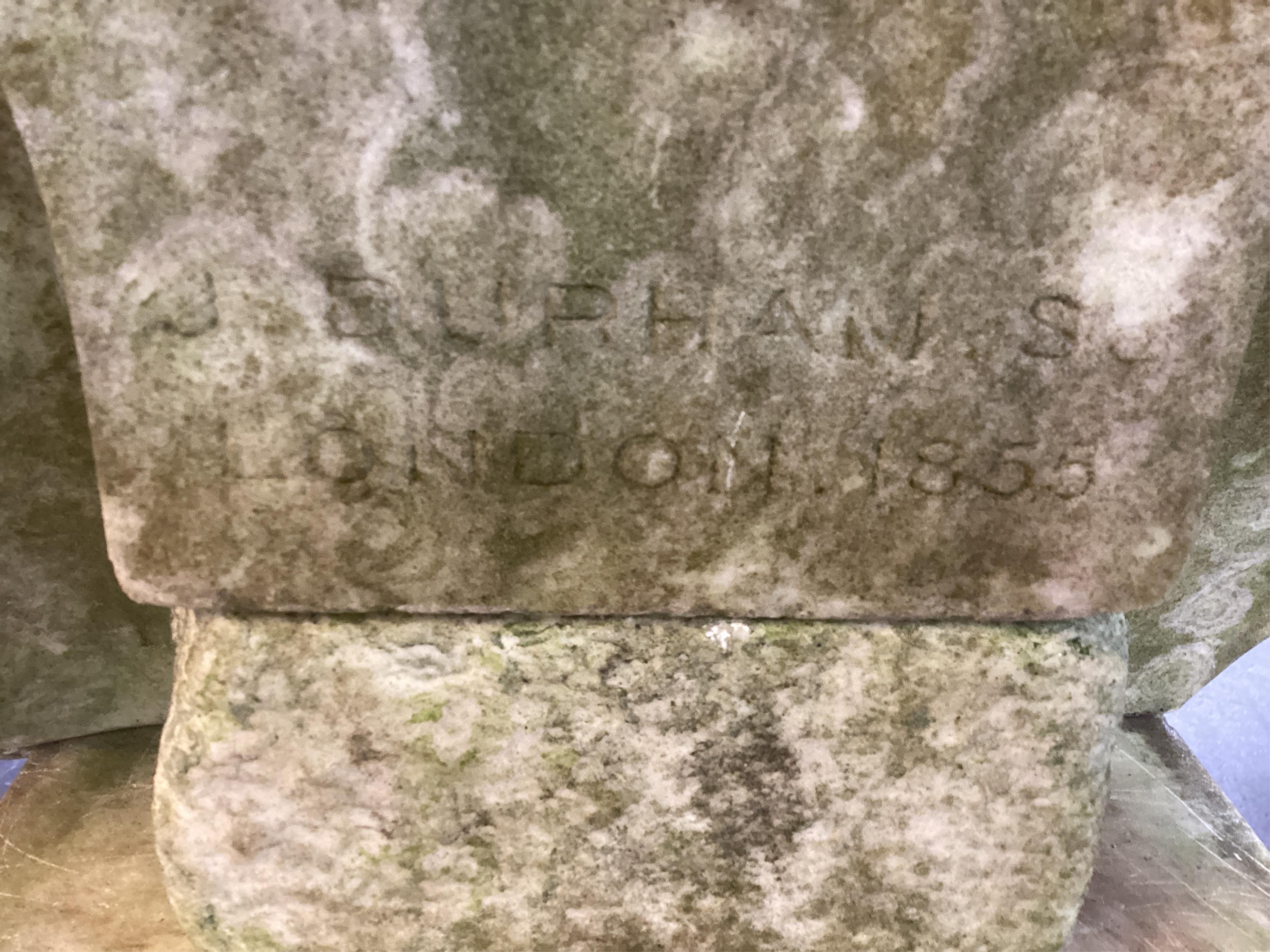 Joseph Durham (1814-77), ‘La Penserosa’, a weathered marble bust of a maiden